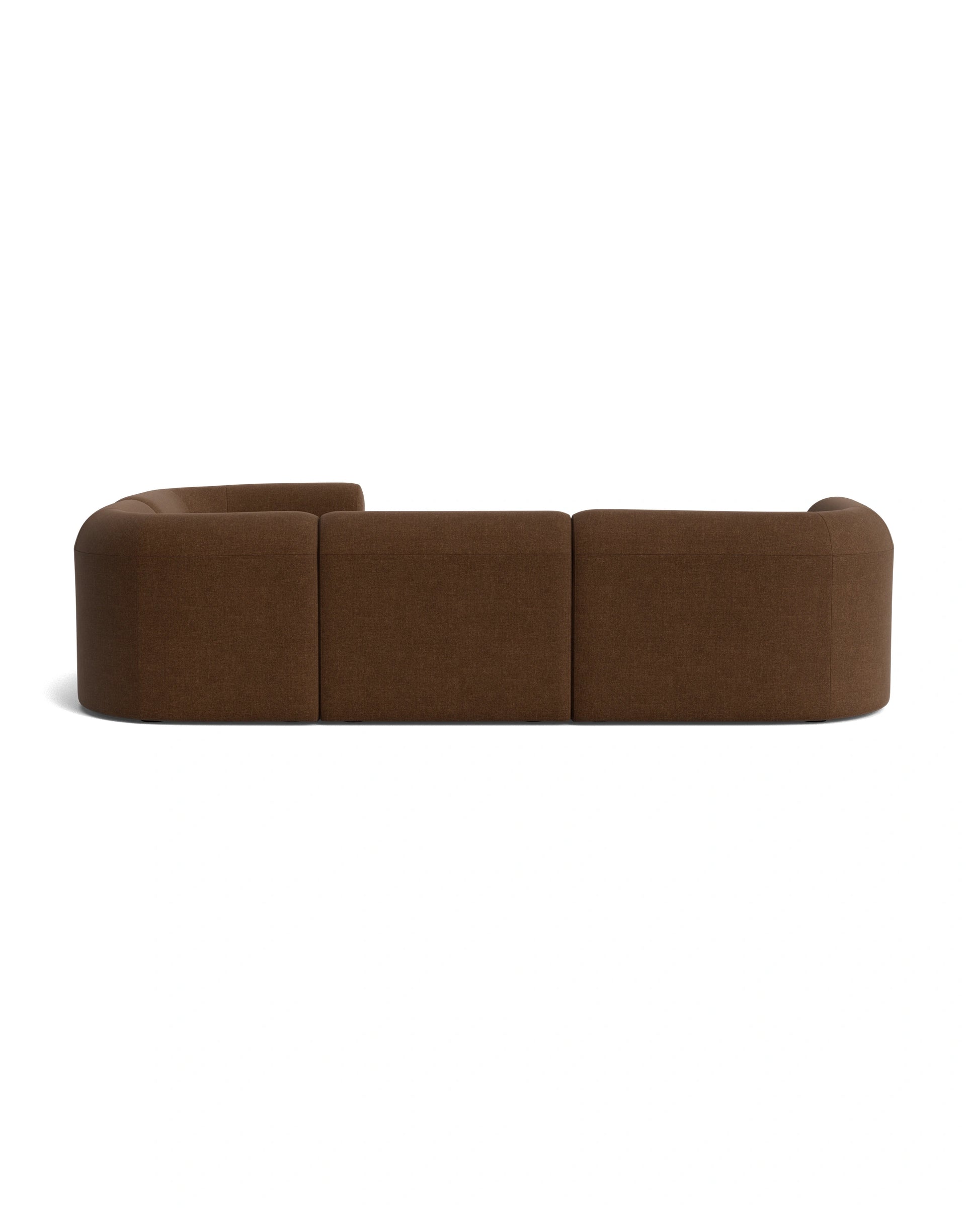Berg RHF Closed Chaise Sofa - Fossil Chocolate