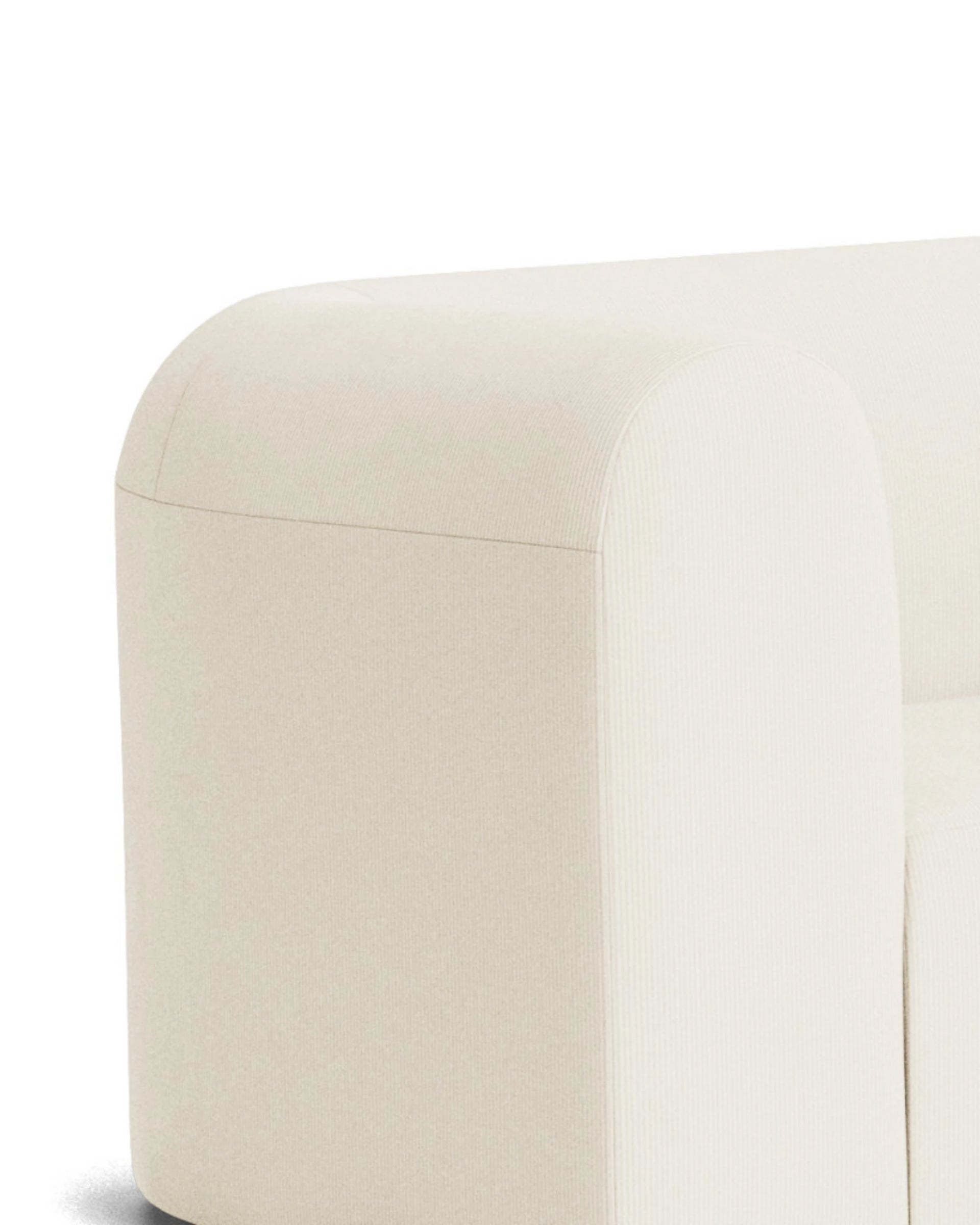Berg RHF Closed Chaise Sofa - Corduroy Off White