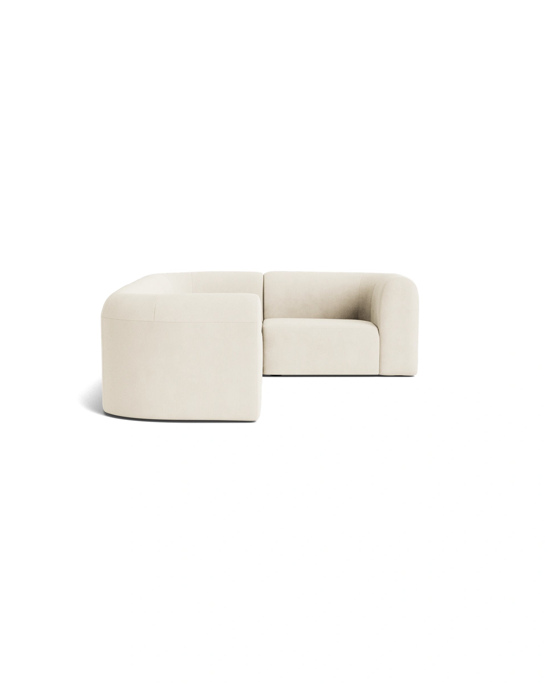 Berg RHF Closed Chaise Sofa - Corduroy Off White