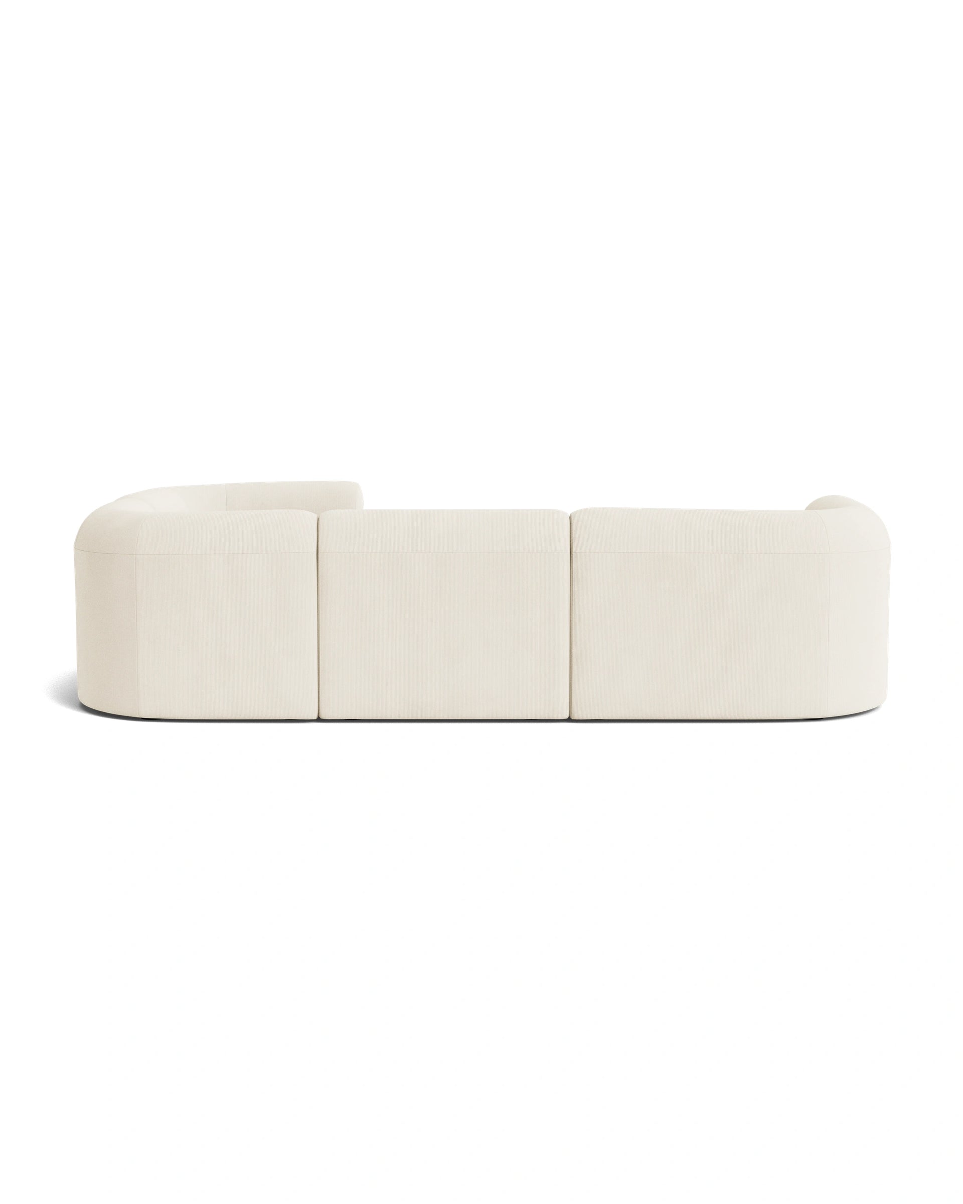 Berg RHF Closed Chaise Sofa - Corduroy Off White