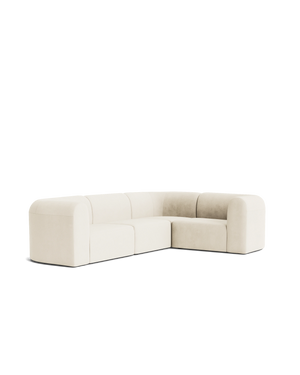 Berg RHF Closed Chaise Sofa - Corduroy Off White