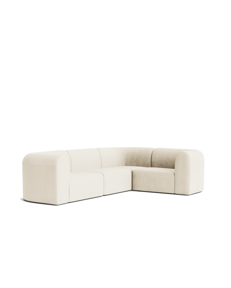 Berg RHF Closed Chaise Sofa - Corduroy Off White