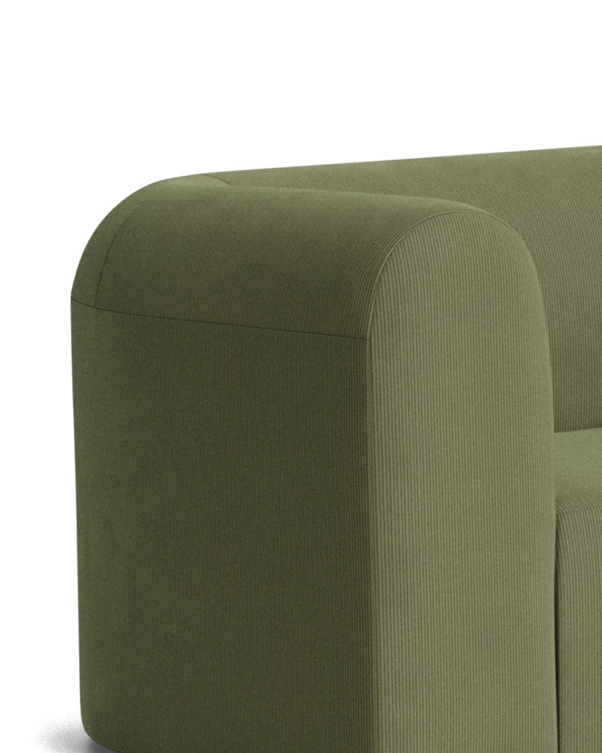 Berg RHF Closed Chaise Sofa - Corduroy Forest