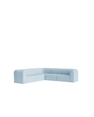 Berg Corner Sofa - Fossil Powder Blue