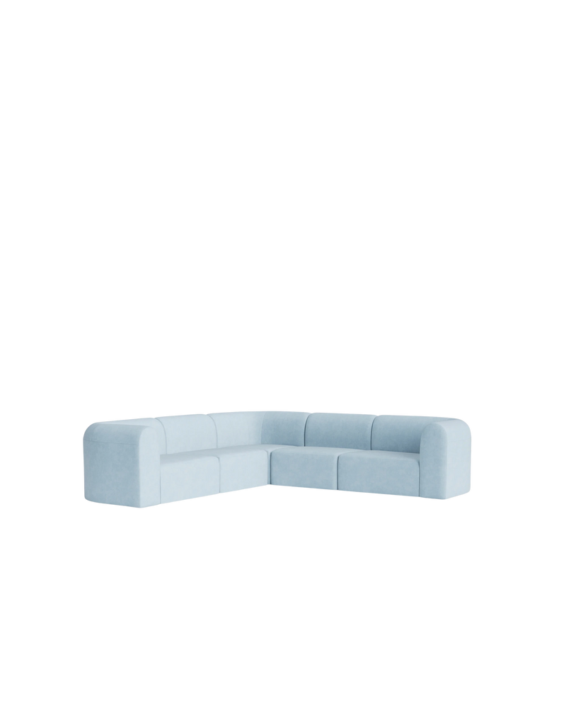 Berg Corner Sofa - Fossil Powder Blue