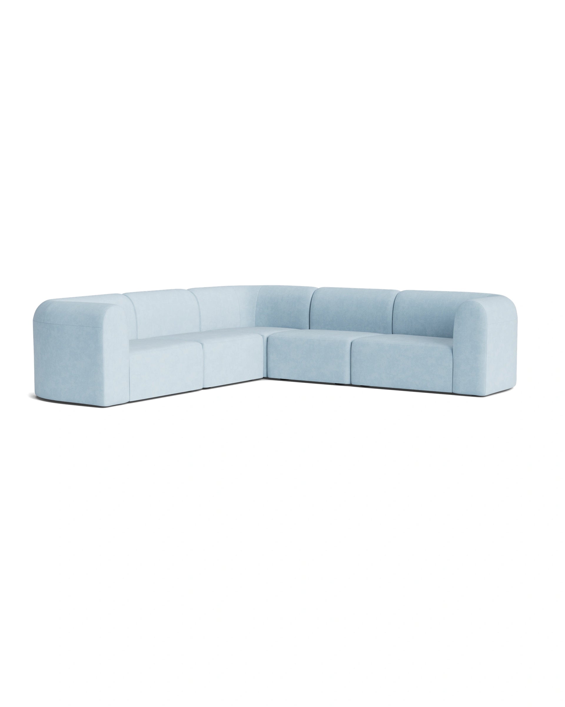 Berg Corner Sofa - Fossil Powder Blue