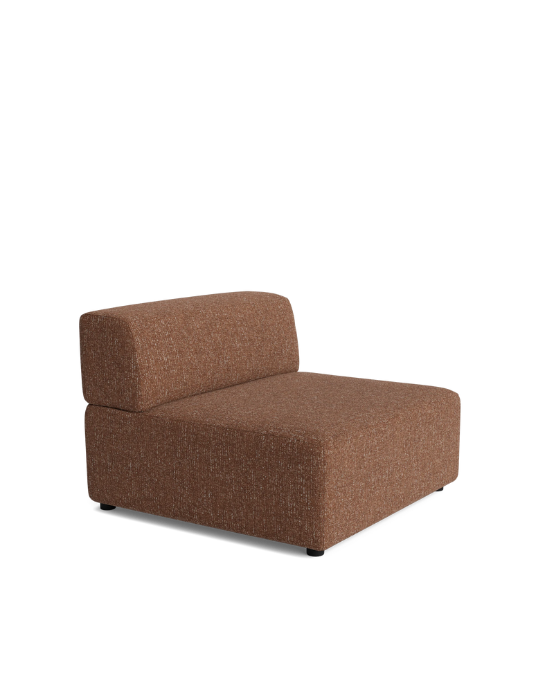 Stretch Armless Middle Module - Fleck Rust