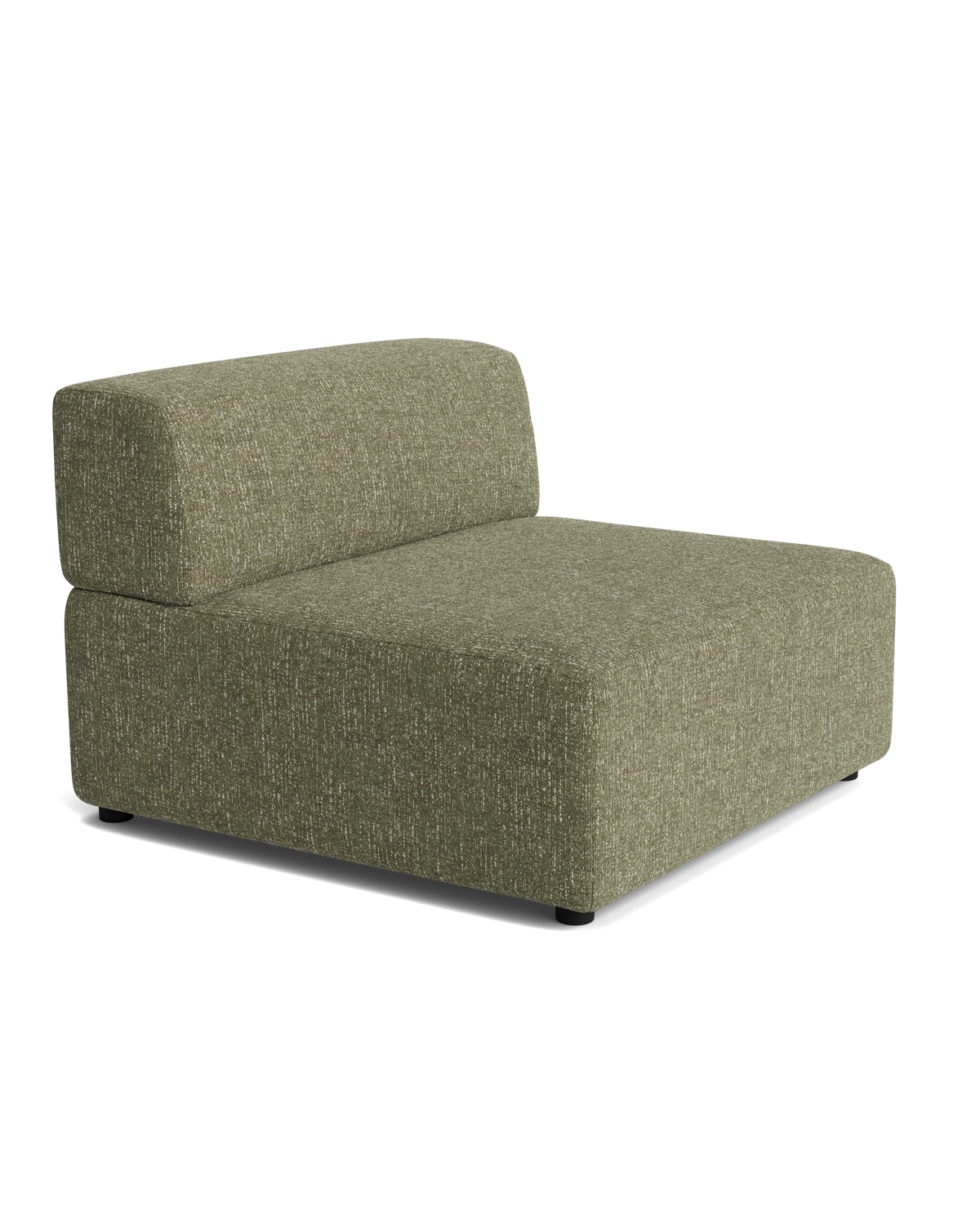 Stretch Armless Middle Module - Fleck Olive
