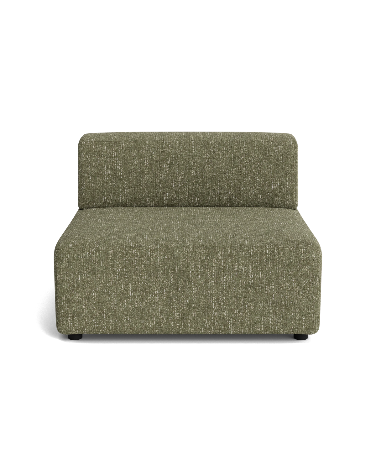 Stretch Armless Middle Module - Fleck Olive