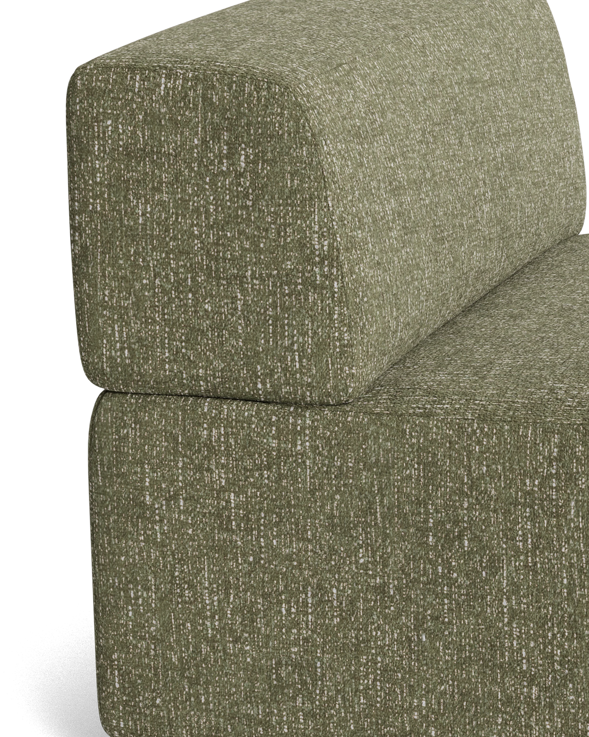 Stretch Armless Middle Module - Fleck Olive