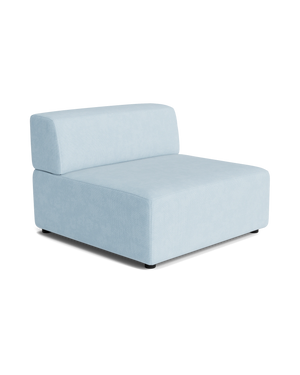 Stretch Armless Middle Module - Fossil Powder Blue