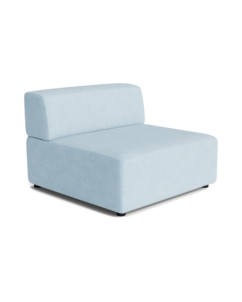 Stretch Armless Middle Module - Fossil Powder Blue