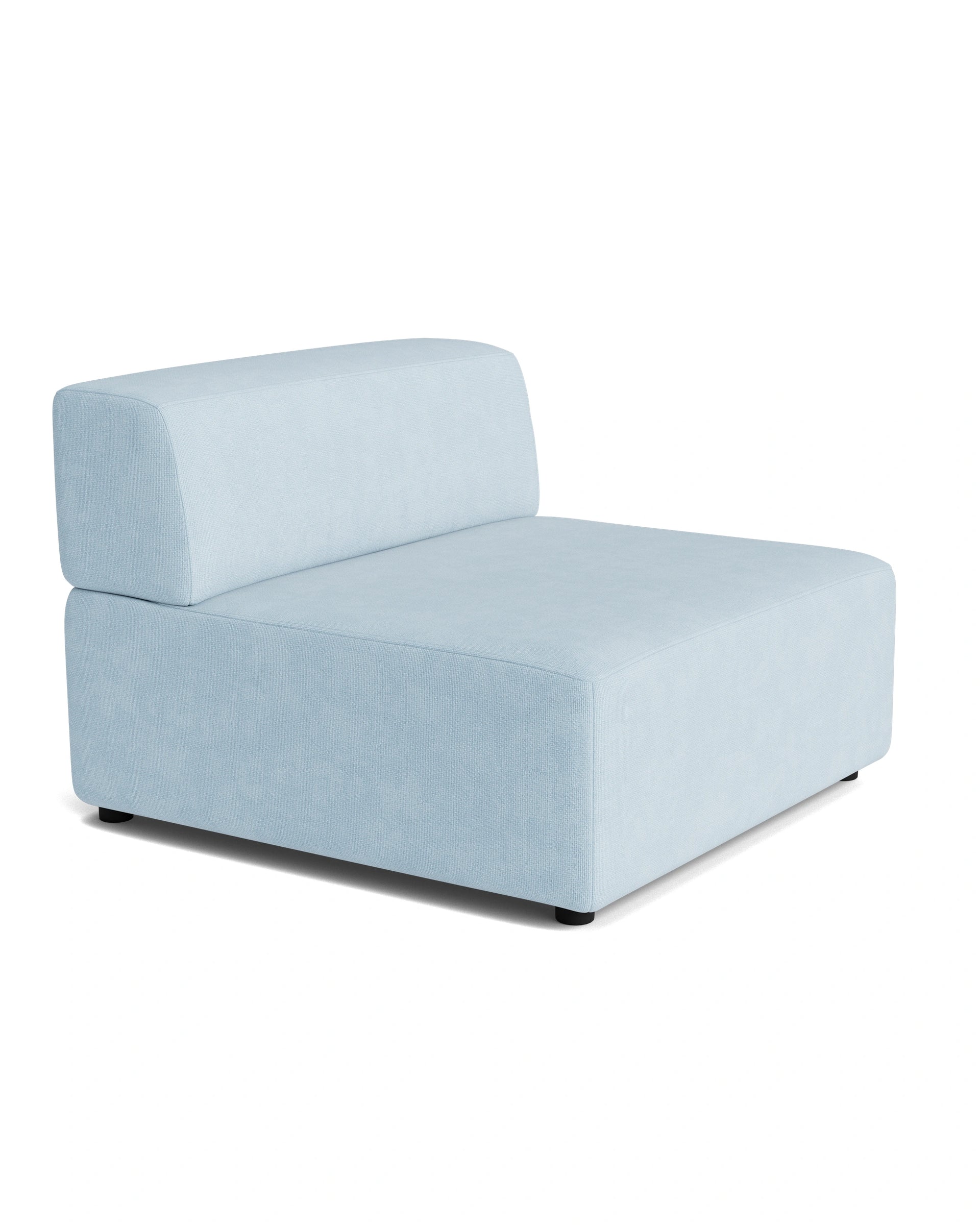 Stretch Armless Middle Module - Fossil Powder Blue