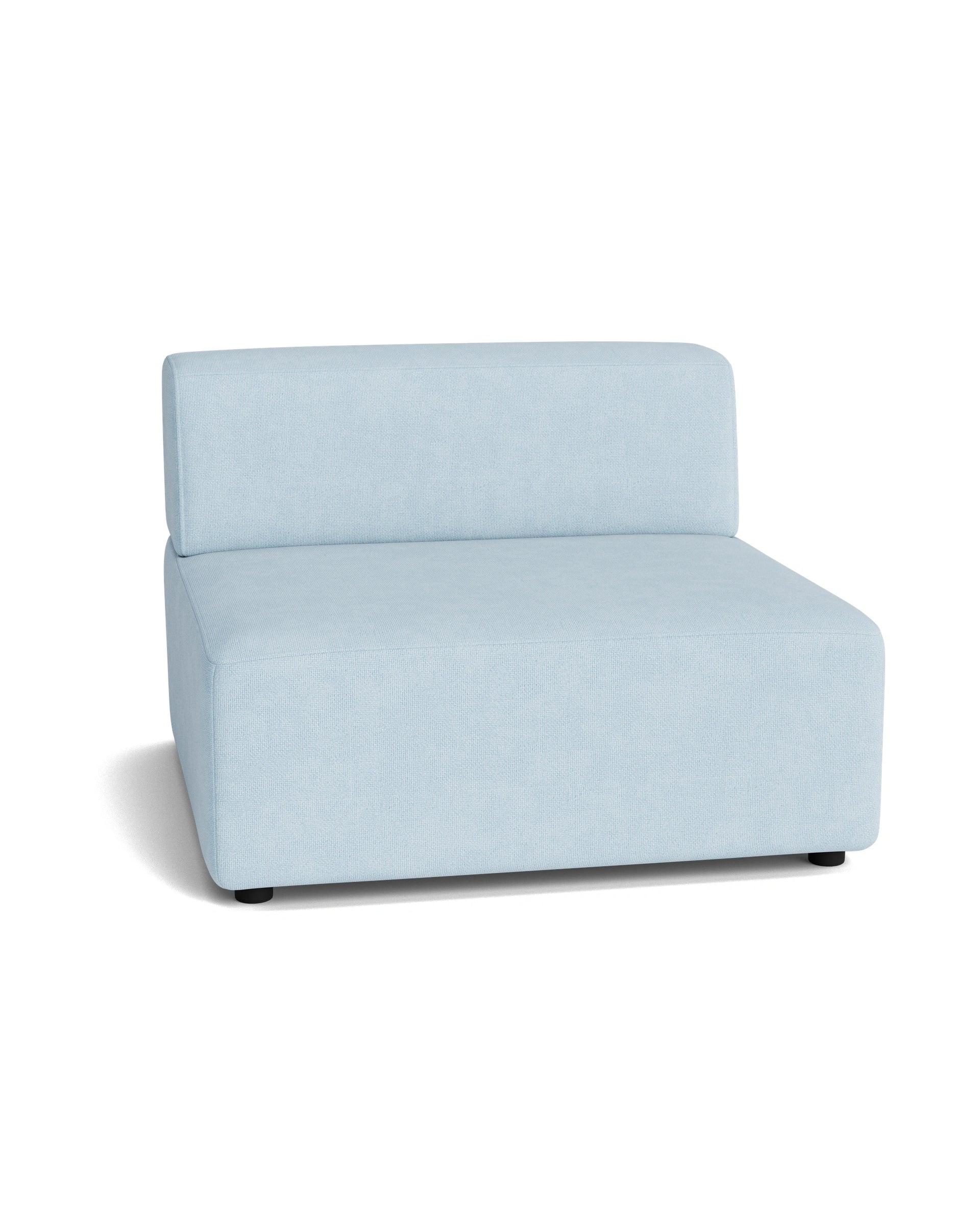 Stretch Armless Middle Module - Fossil Powder Blue