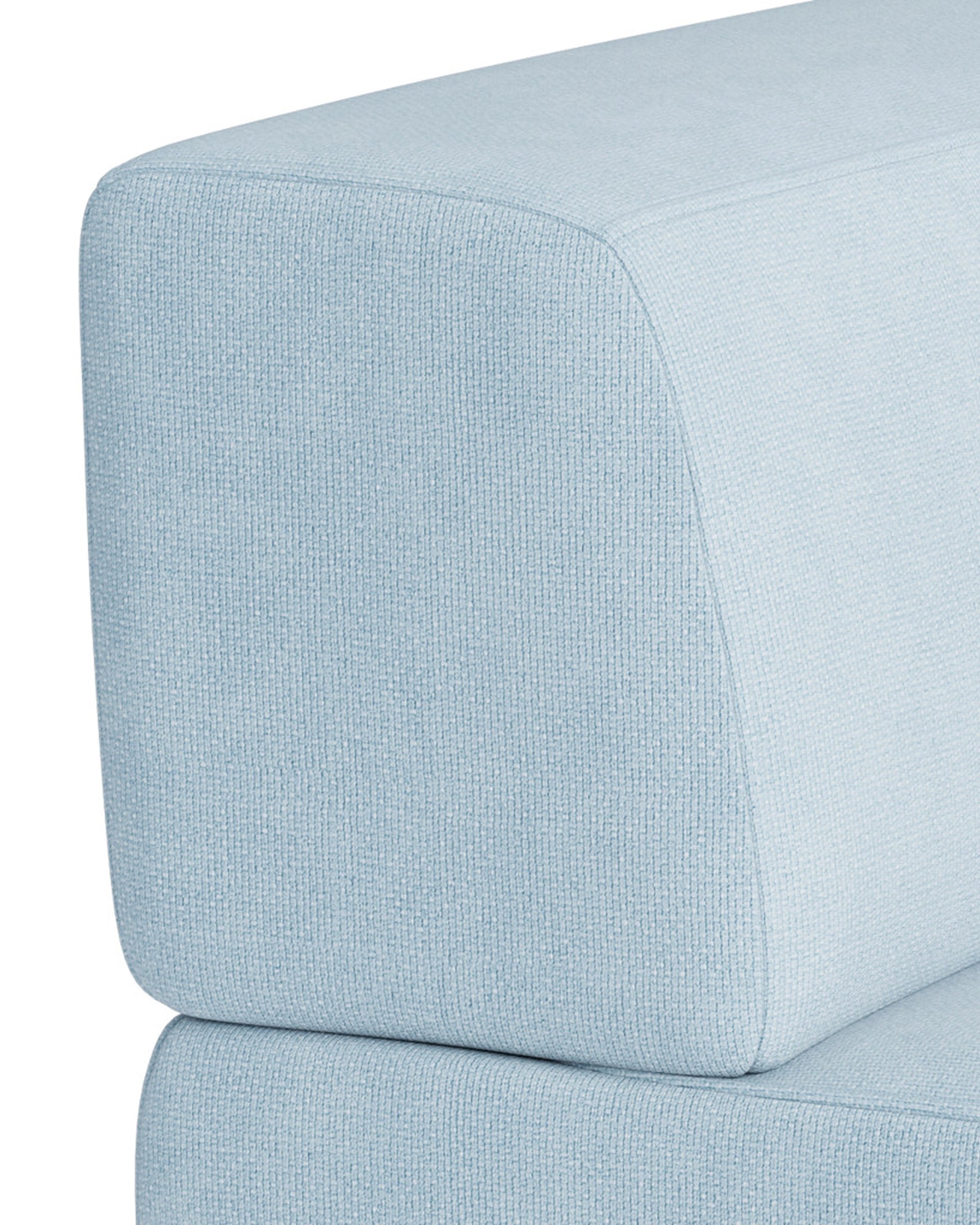 Stretch Armless Middle Module - Fossil Powder Blue