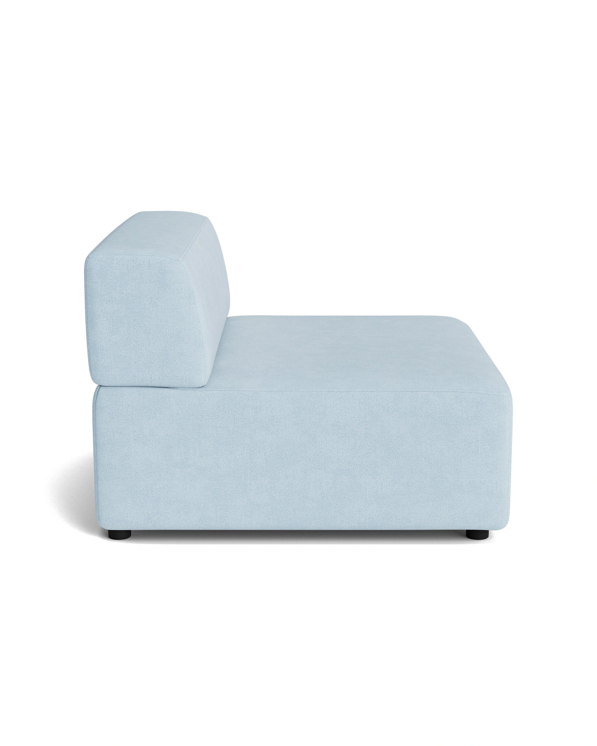 Stretch Armless Middle Module - Fossil Powder Blue