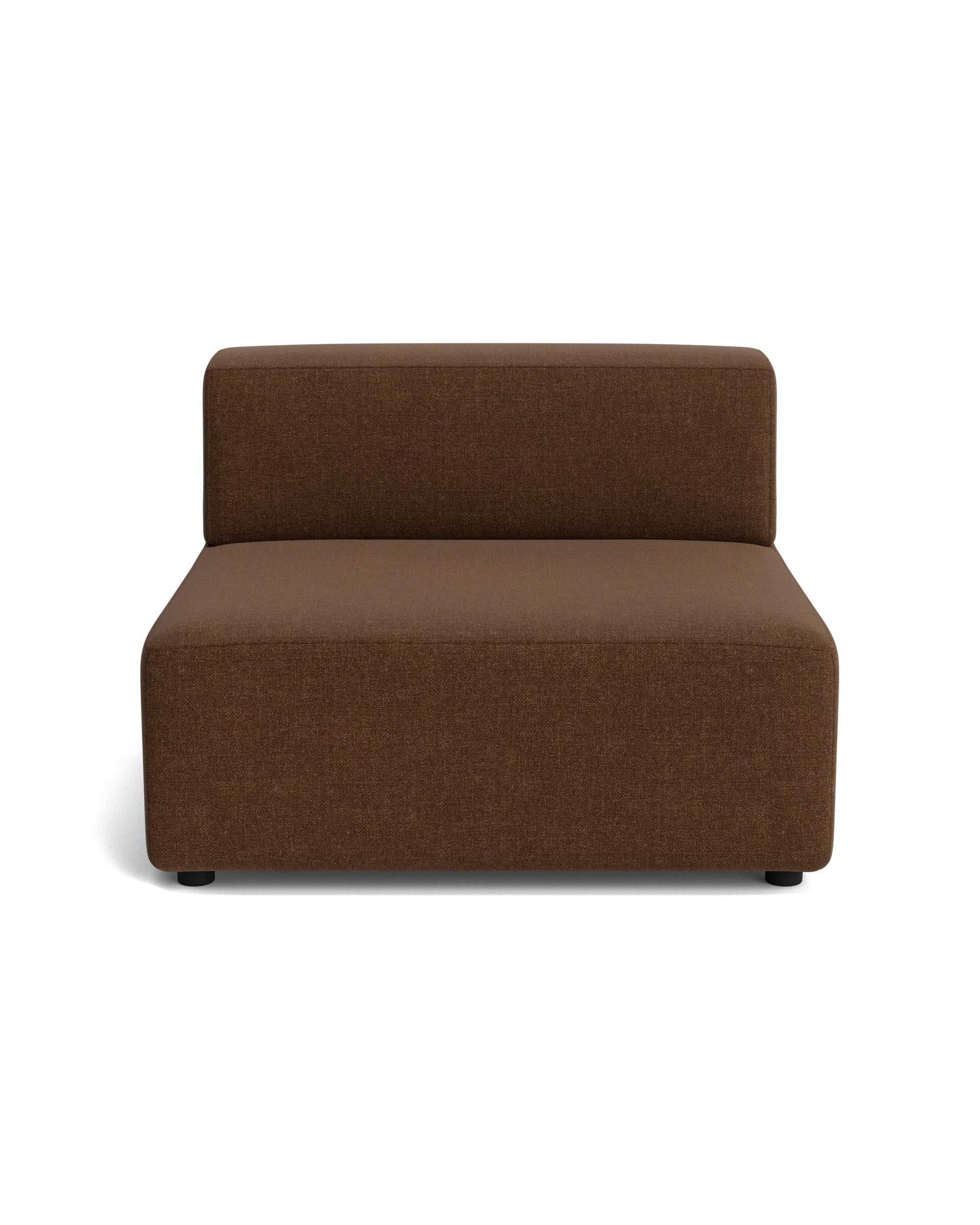 Stretch Armless Middle Module - Fossil Chocolate