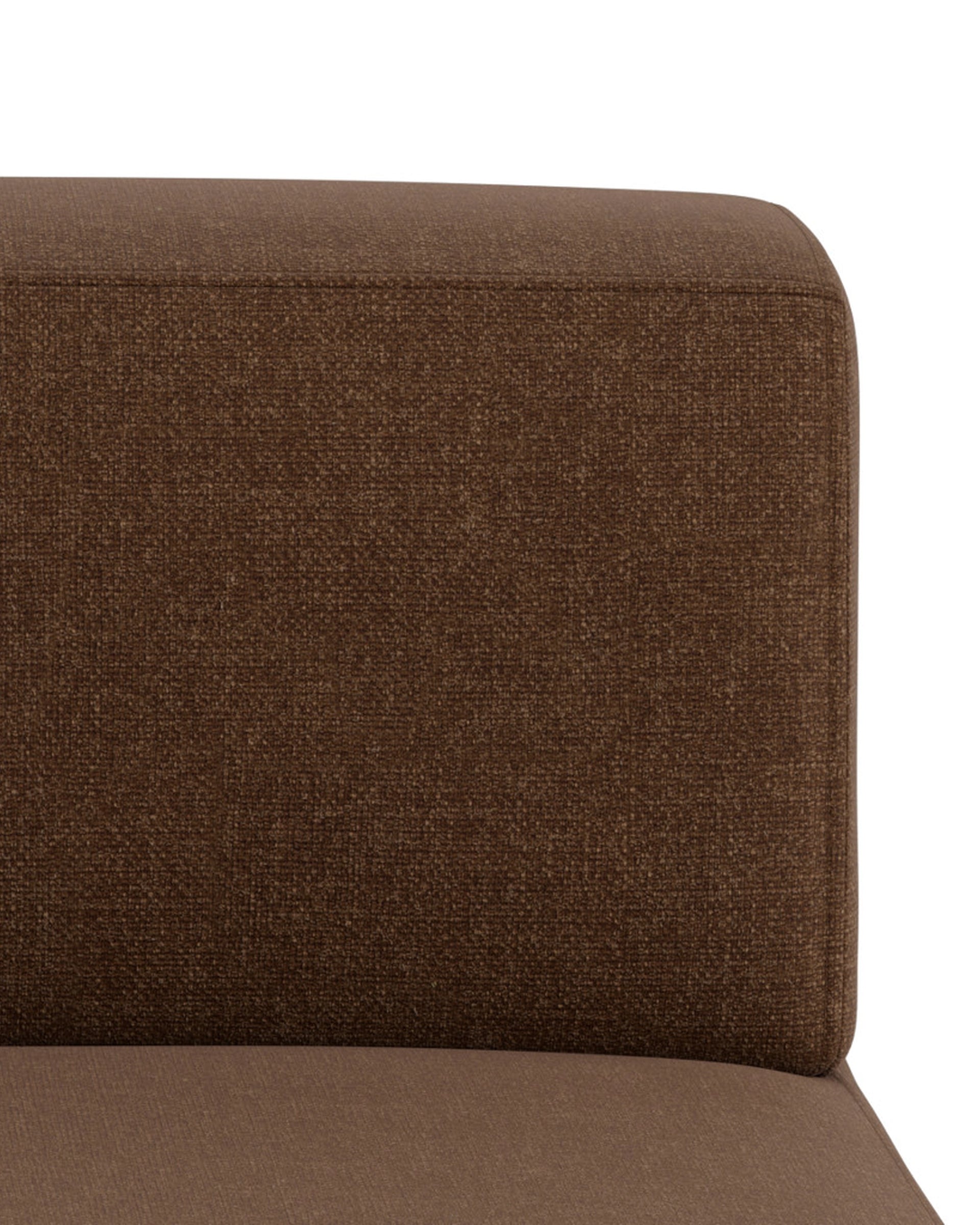 Stretch Armless Middle Module - Fossil Chocolate