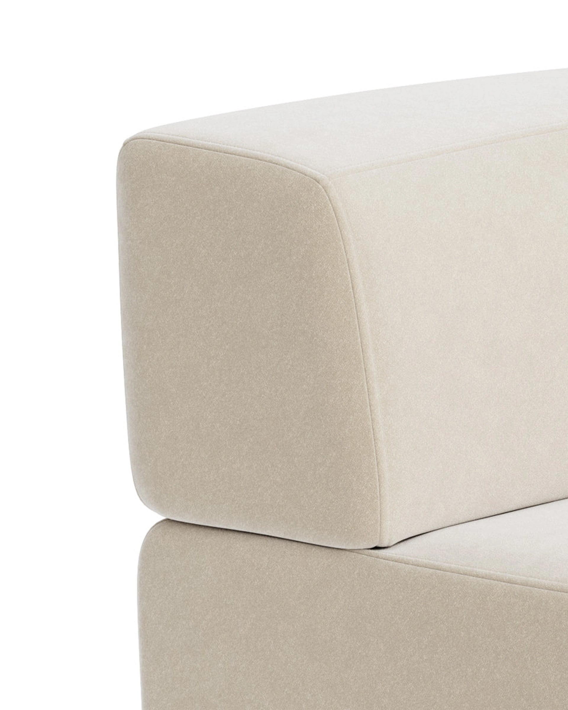 Stretch Angled Corner Module - Eden Ecru