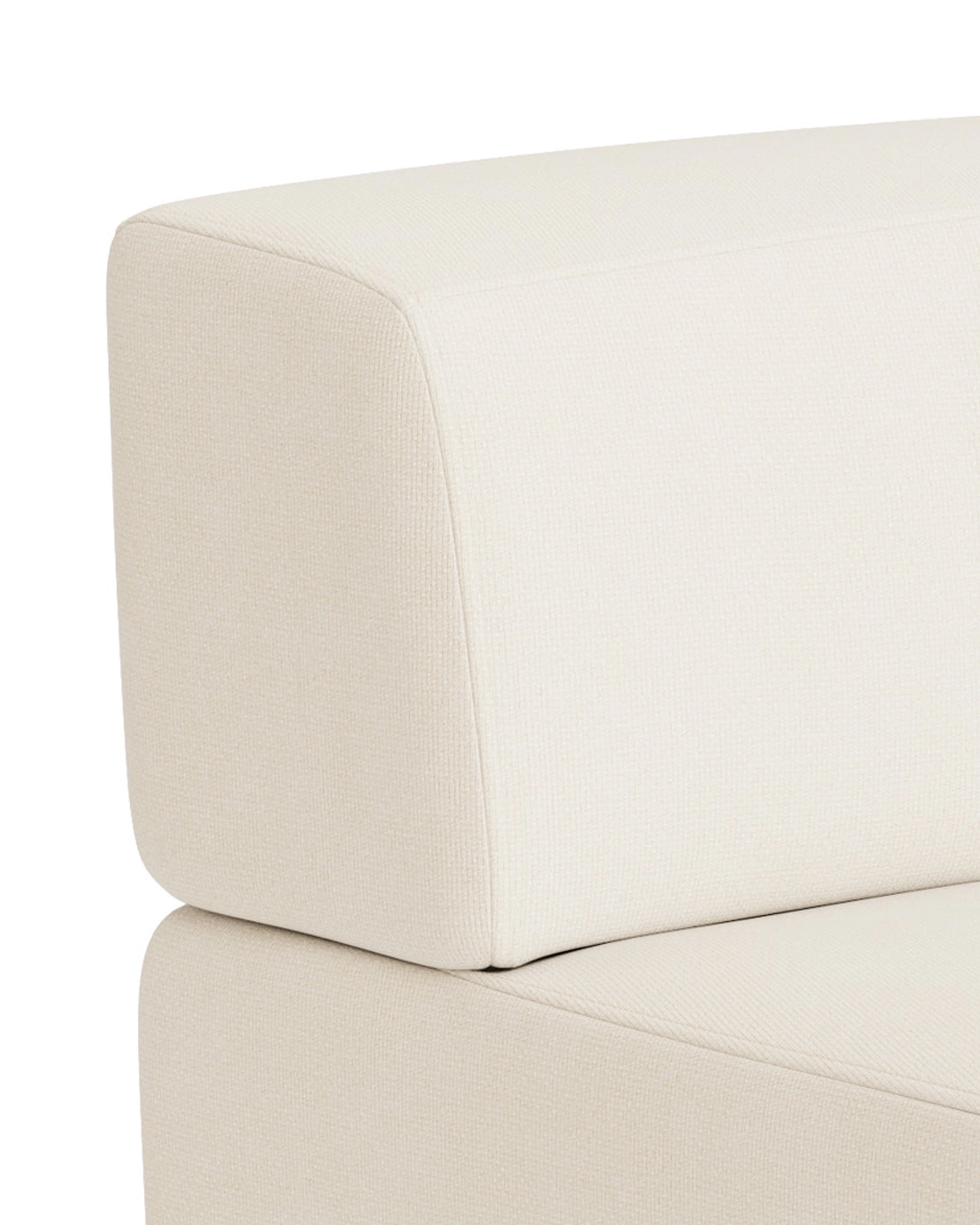 Stretch Angled Corner Module - Fossil Vanilla