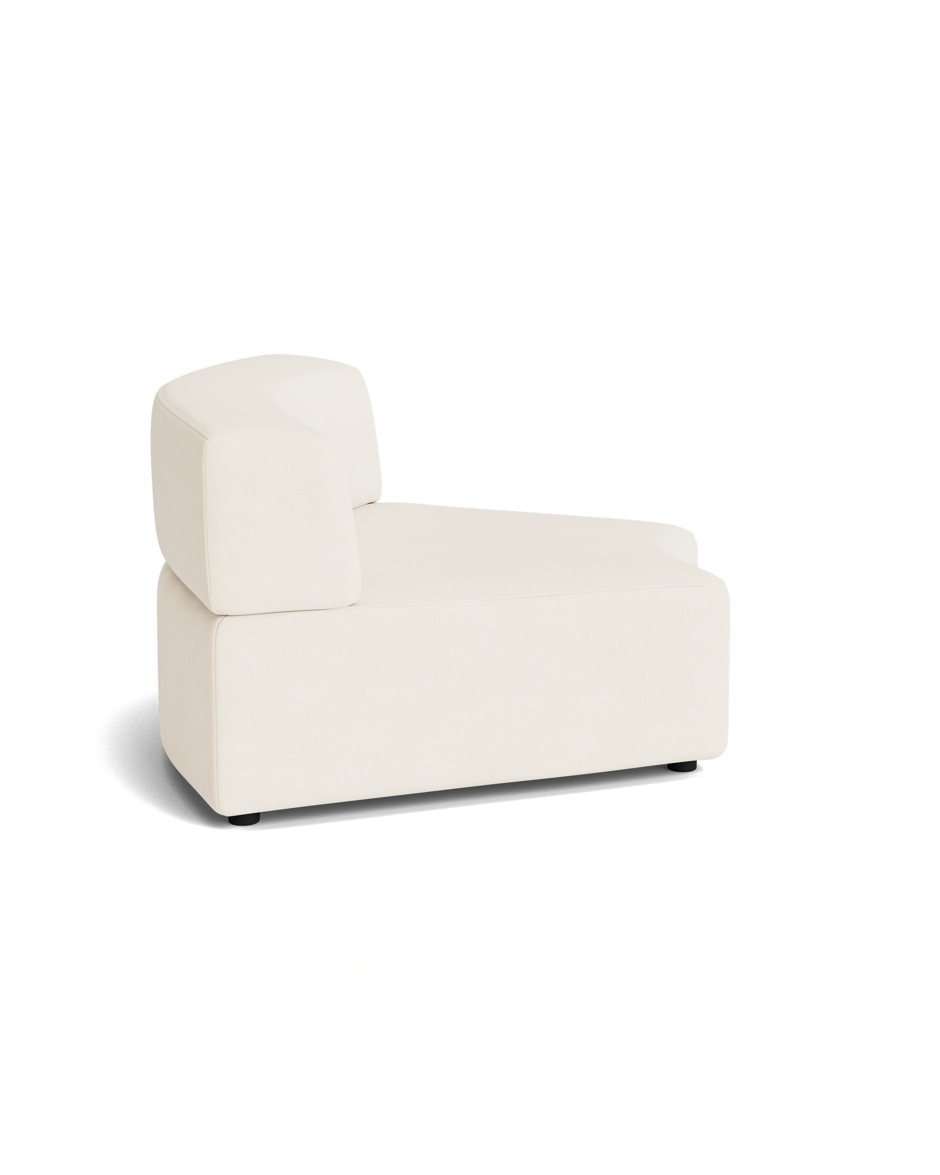 Stretch Angled Corner Module - Fossil Vanilla