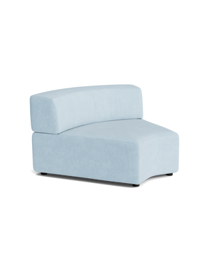 Stretch Angled Corner Module - Fossil Powder Blue
