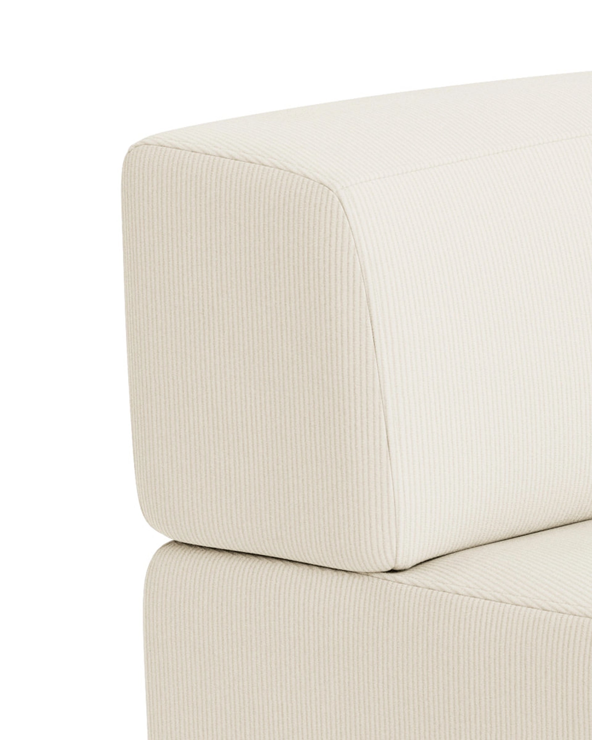 Stretch Angled Corner Module - Corduroy Off White