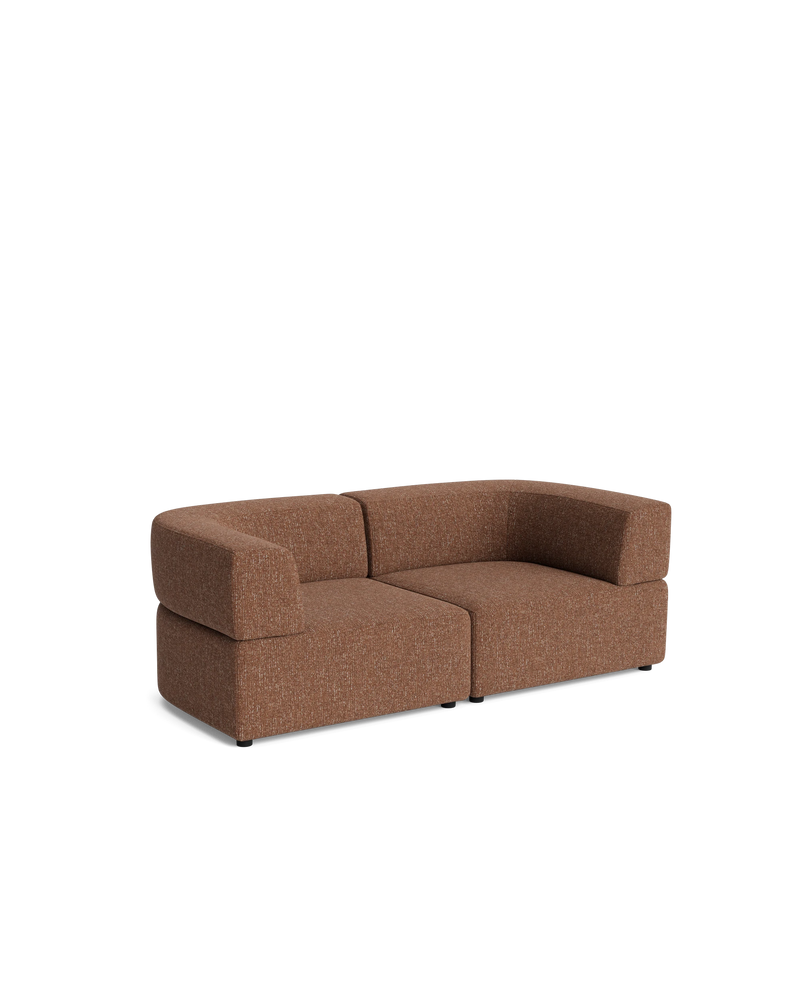Stretch 3 Seater Sofa - Fleck Rust