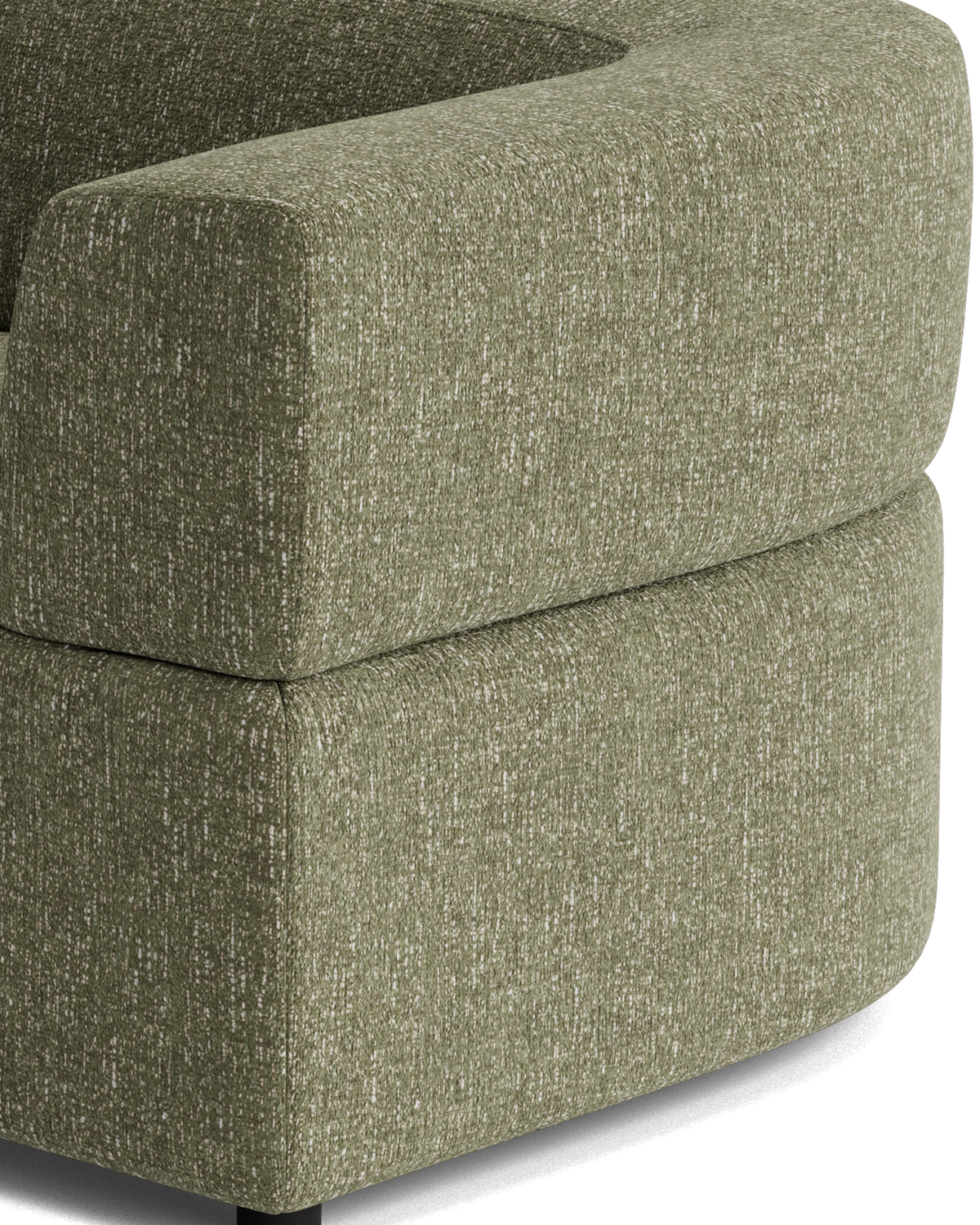 Stretch 3 Seater Sofa - Fleck Olive