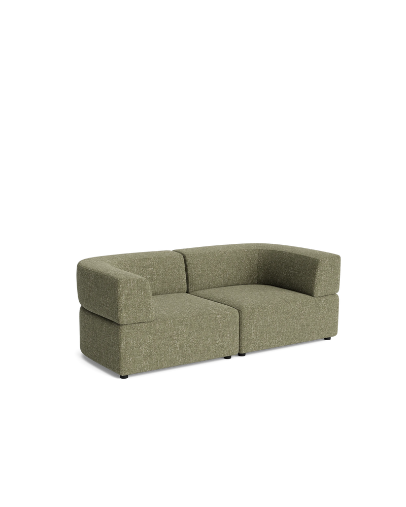 Stretch 3 Seater Sofa - Fleck Olive