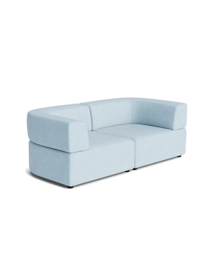 Stretch 3 Seater Sofa - Fossil Powder Blue
