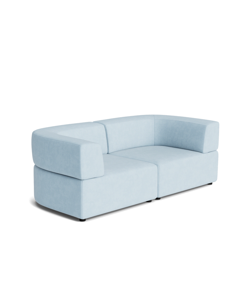 Stretch 3 Seater Sofa - Fossil Powder Blue
