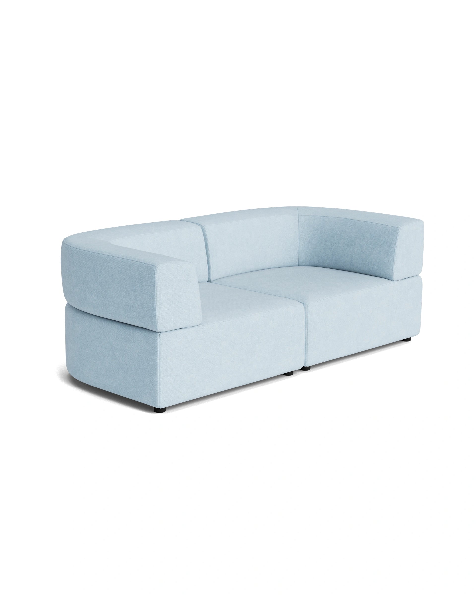 Stretch 3 Seater Sofa - Fossil Powder Blue