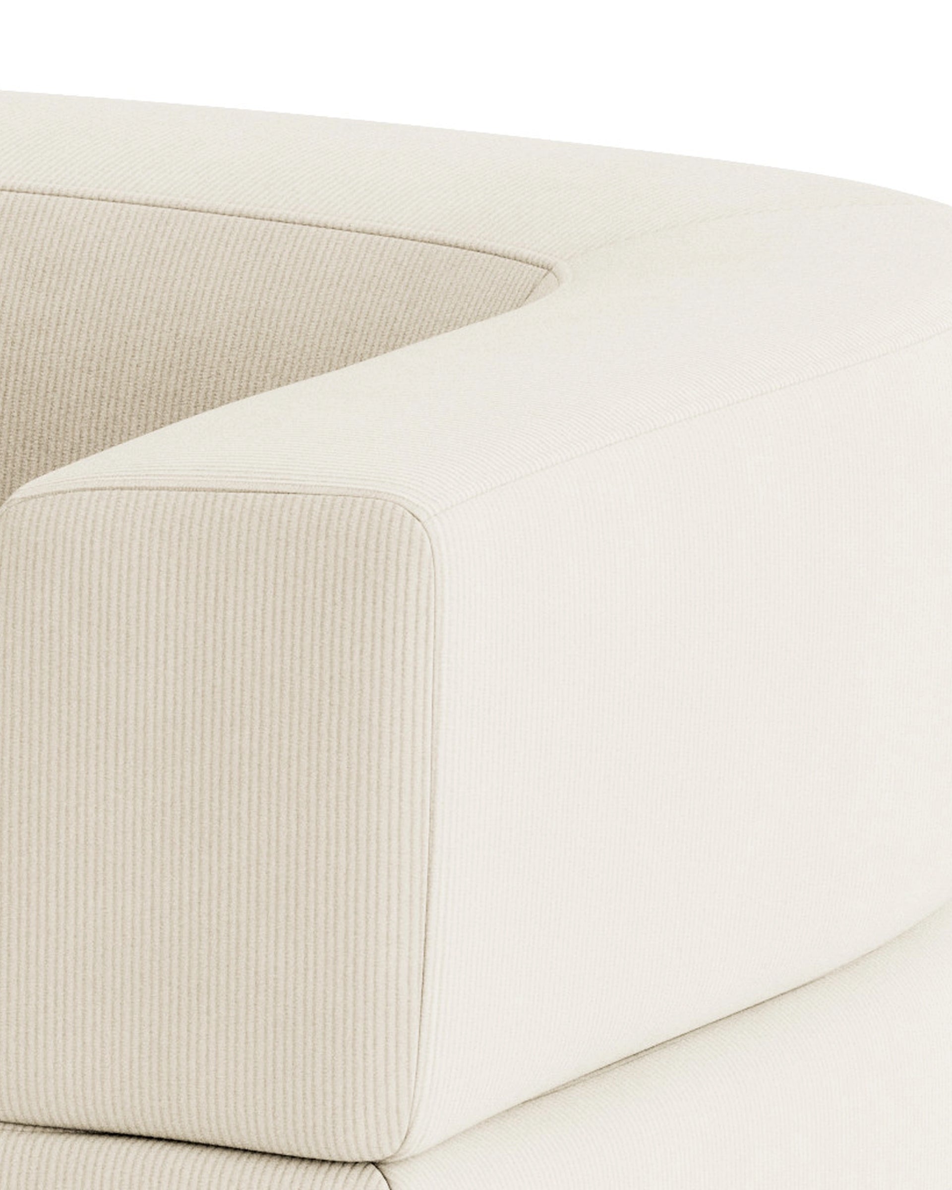 Stretch 3 Seater Sofa - Corduroy Off White