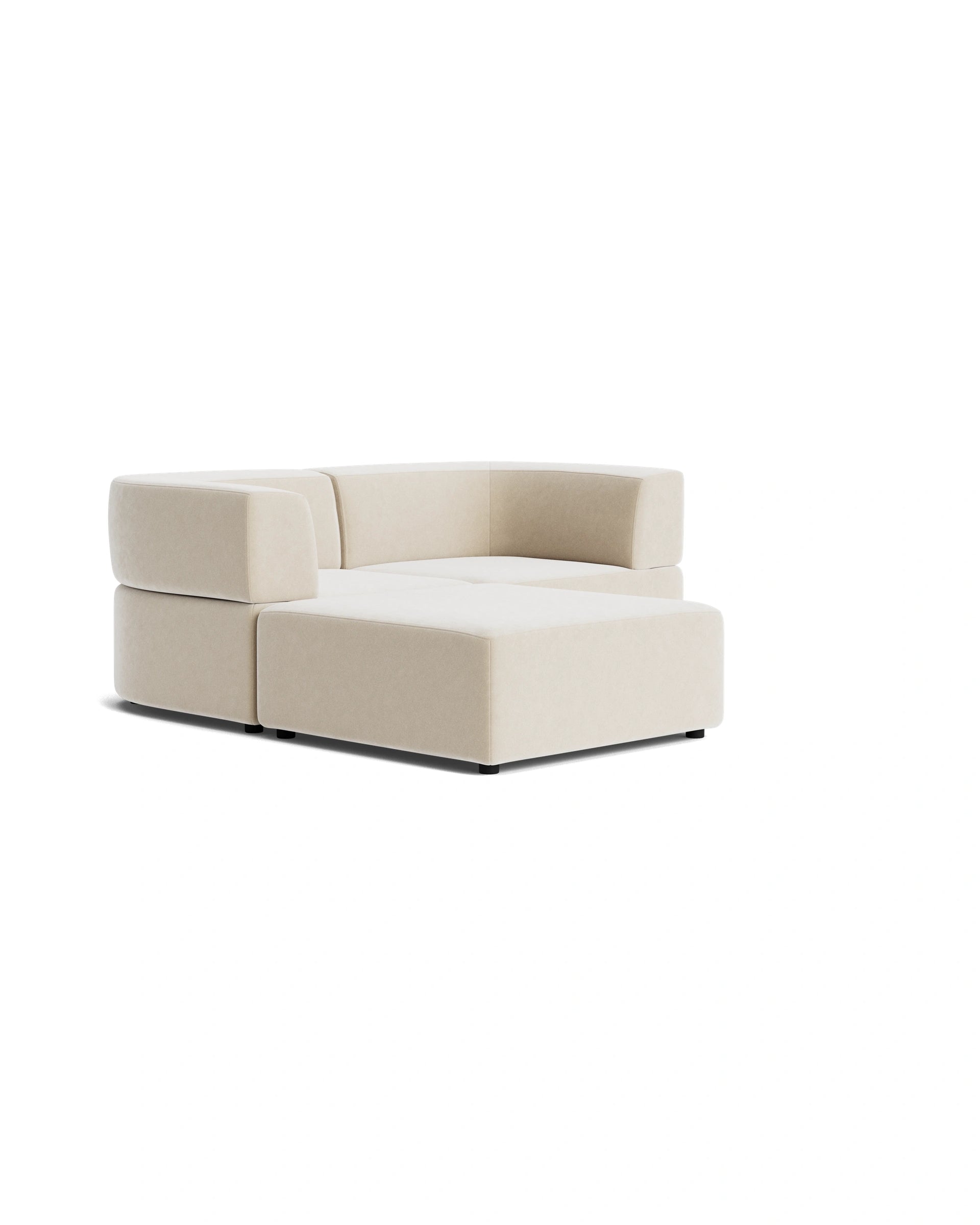 Stretch 3 Seater Chaise Sofa - Eden Ecru