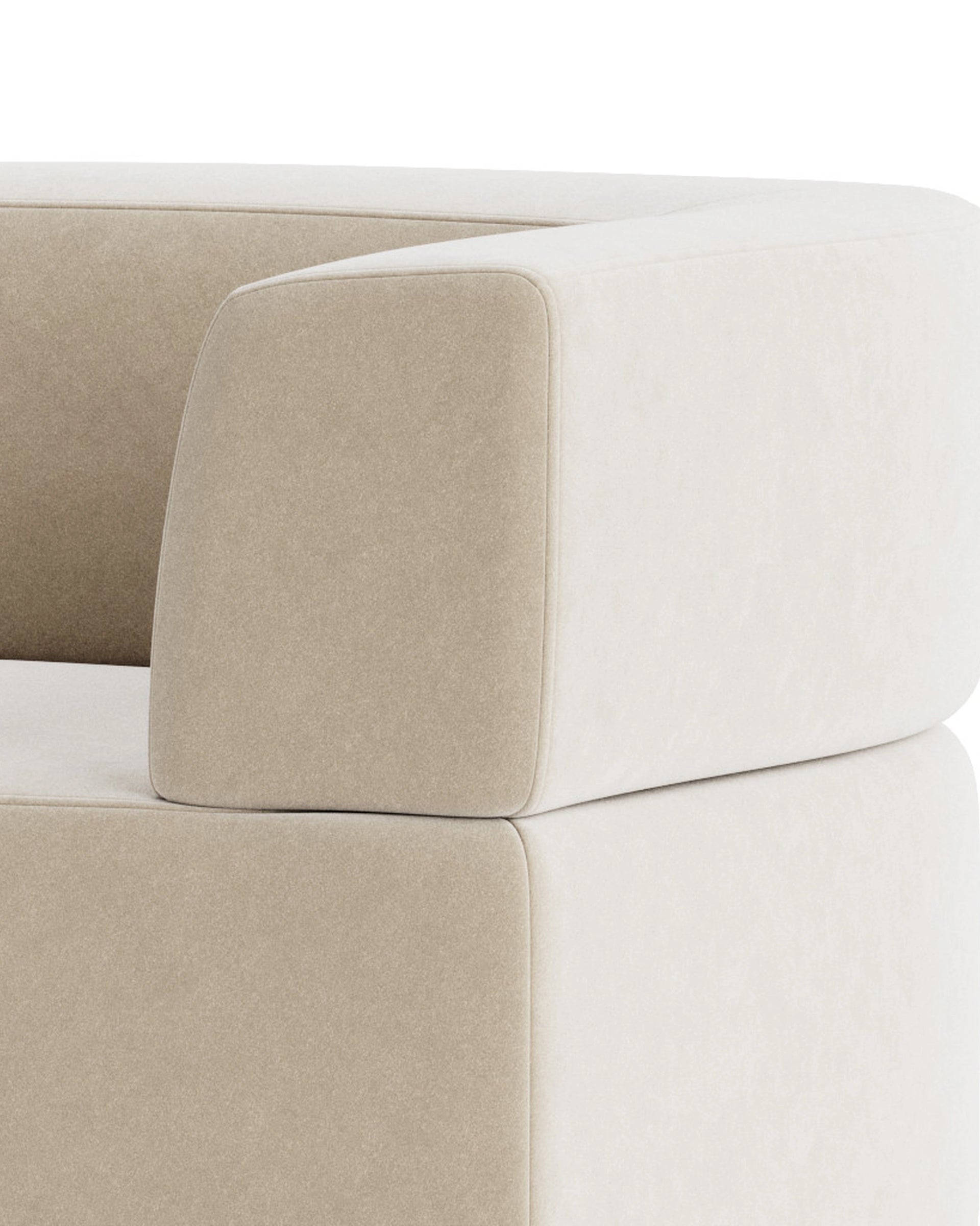 Stretch 3 Seater Chaise Sofa - Eden Ecru