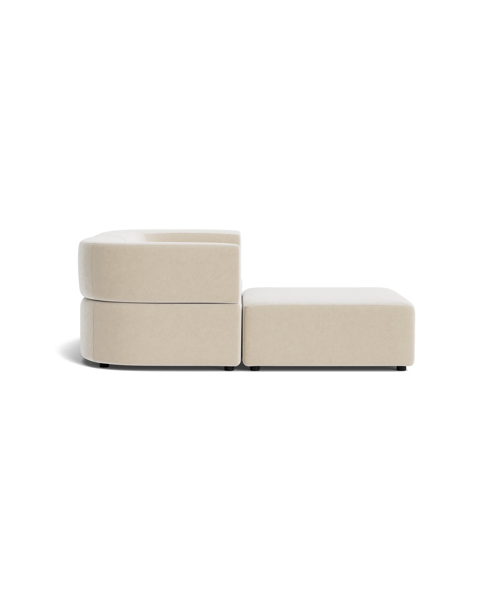 Stretch 3 Seater Chaise Sofa - Eden Ecru