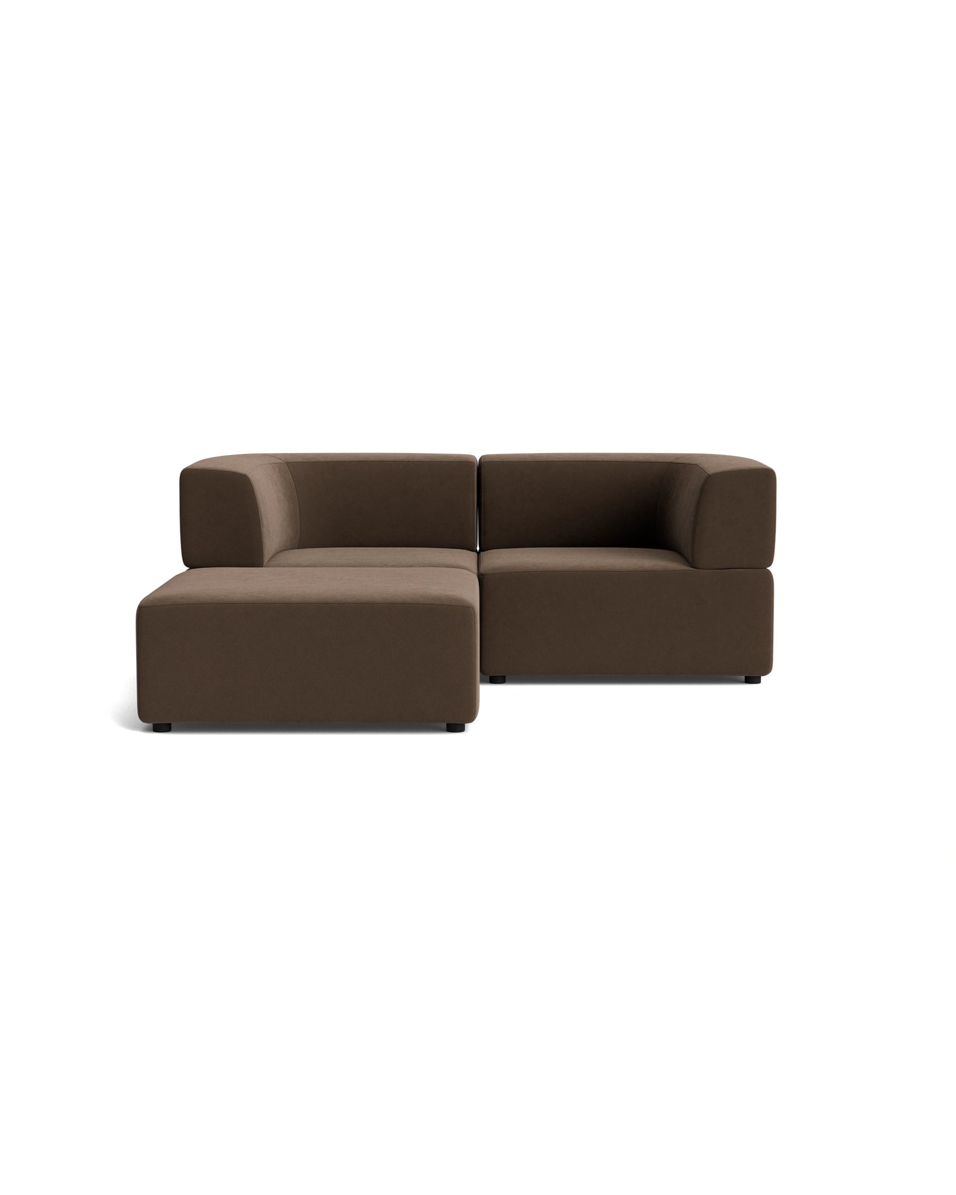 Stretch 3 Seater Chaise Sofa - Eden Java