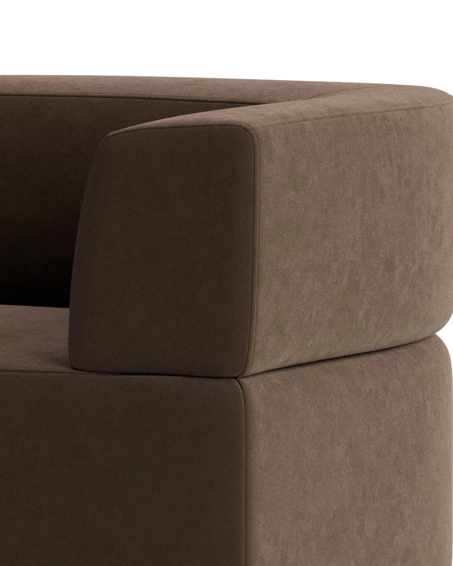Stretch 3 Seater Chaise Sofa - Eden Java