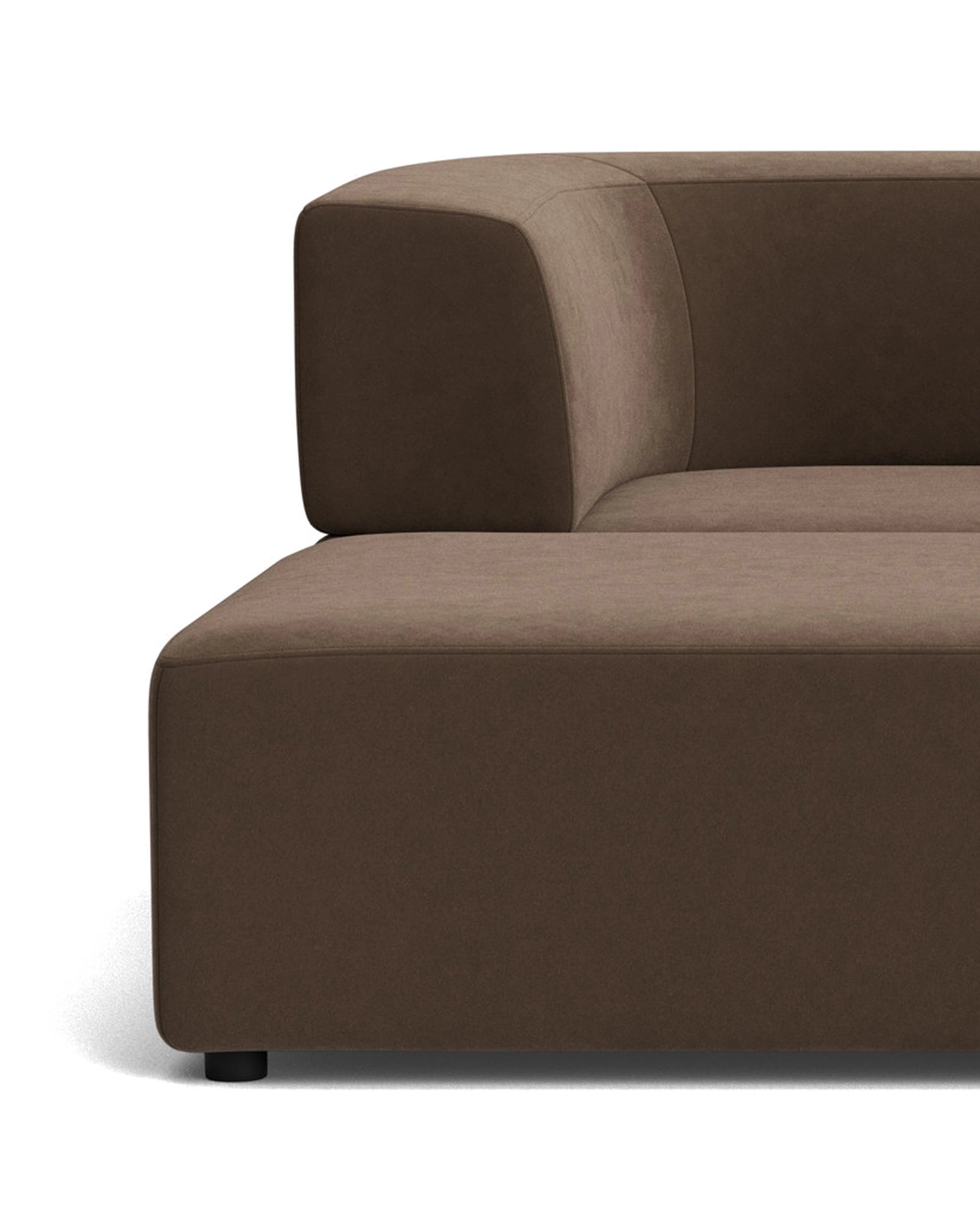 Stretch 3 Seater Chaise Sofa - Eden Java