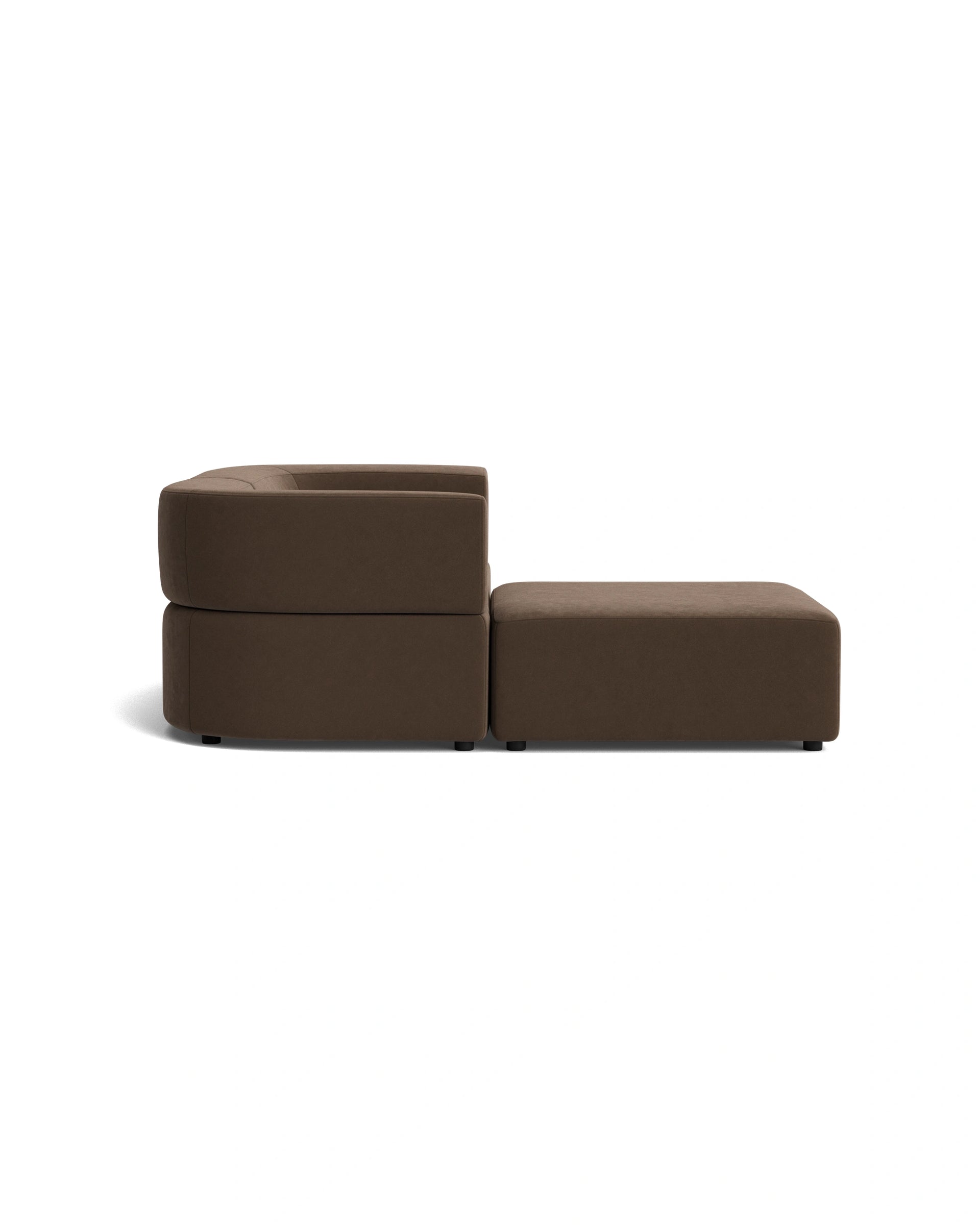 Stretch 3 Seater Chaise Sofa - Eden Java