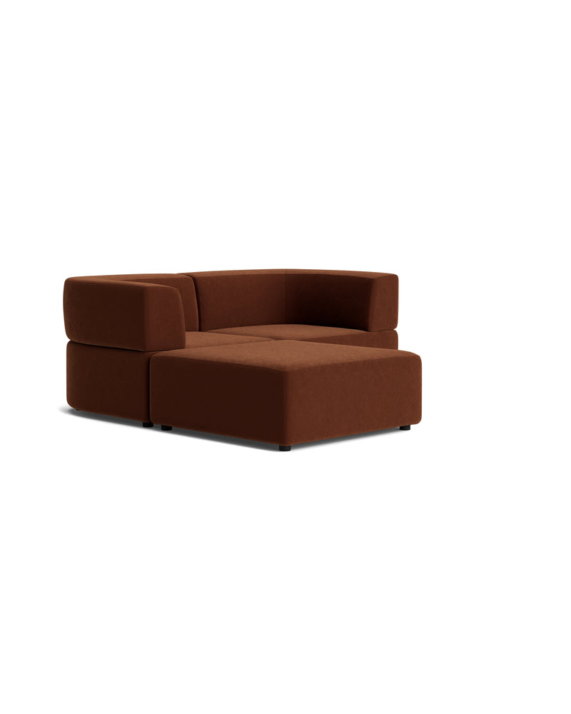 Stretch 3 Seater Chaise Sofa - Eden Brick