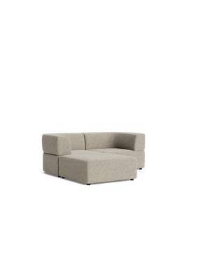 Stretch 3 Seater Chaise Sofa - Fleck Smoke