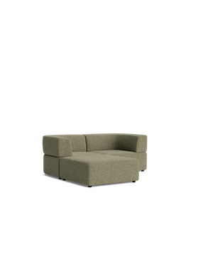 Stretch 3 Seater Chaise Sofa - Fleck Olive