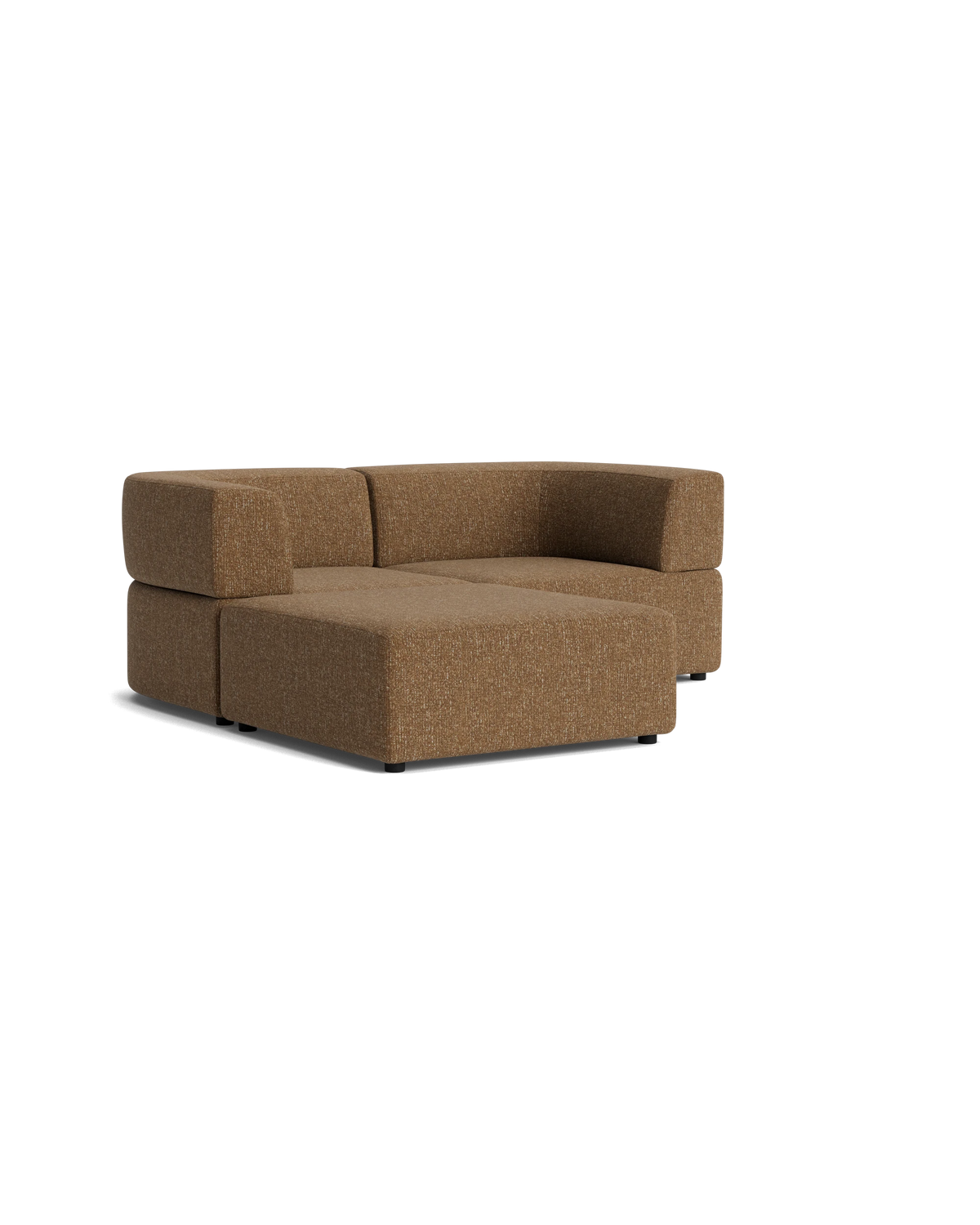 Stretch 3 Seater Chaise Sofa - Fleck Ginger