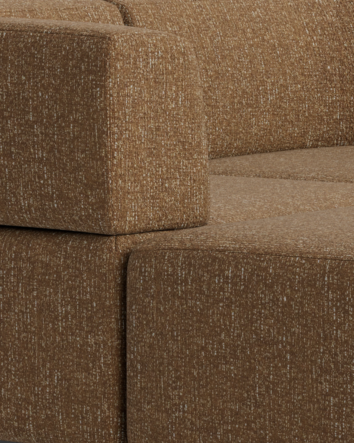Stretch 3 Seater Chaise Sofa - Fleck Ginger