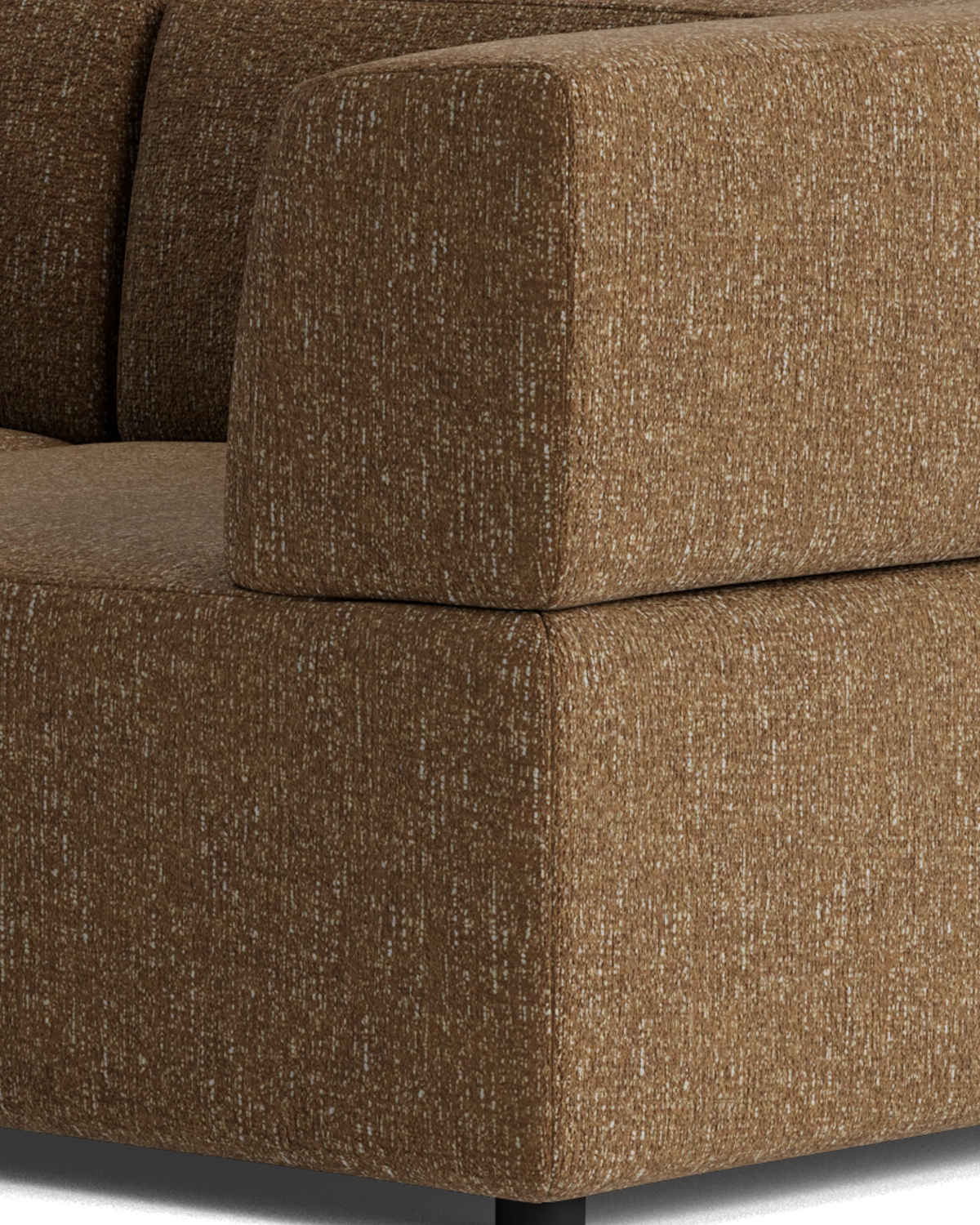 Stretch 3 Seater Chaise Sofa - Fleck Ginger