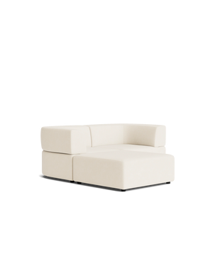 Stretch 3 Seater Chaise Sofa - Fossil Vanilla