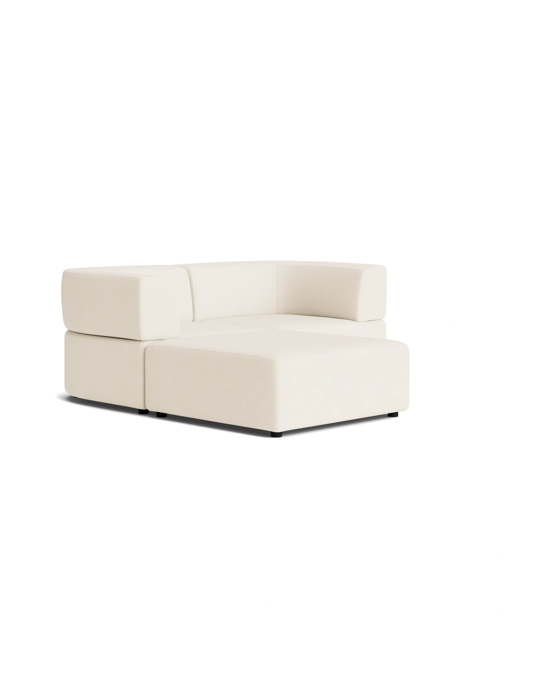 Stretch 3 Seater Chaise Sofa - Fossil Vanilla