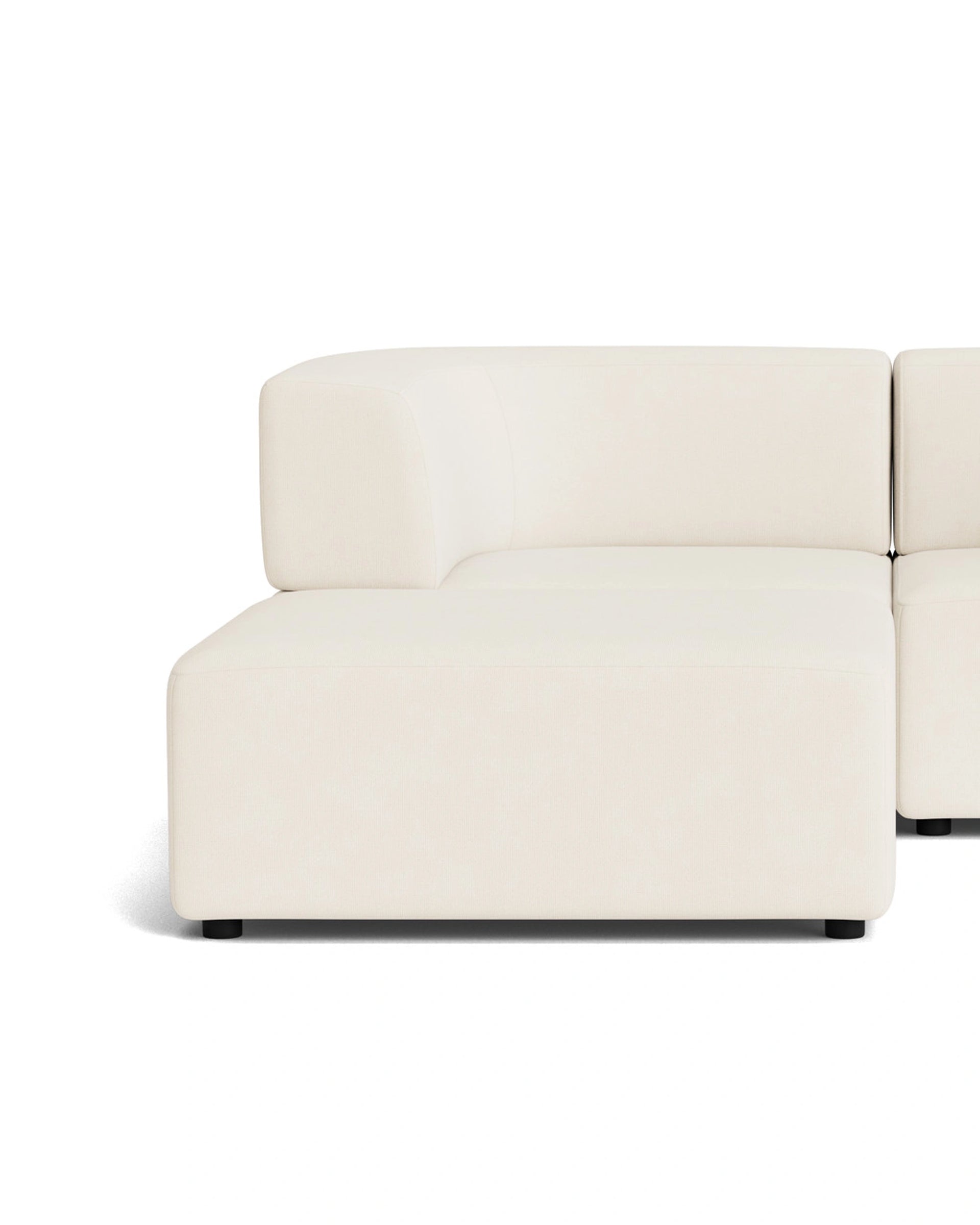 Stretch 3 Seater Chaise Sofa - Fossil Vanilla